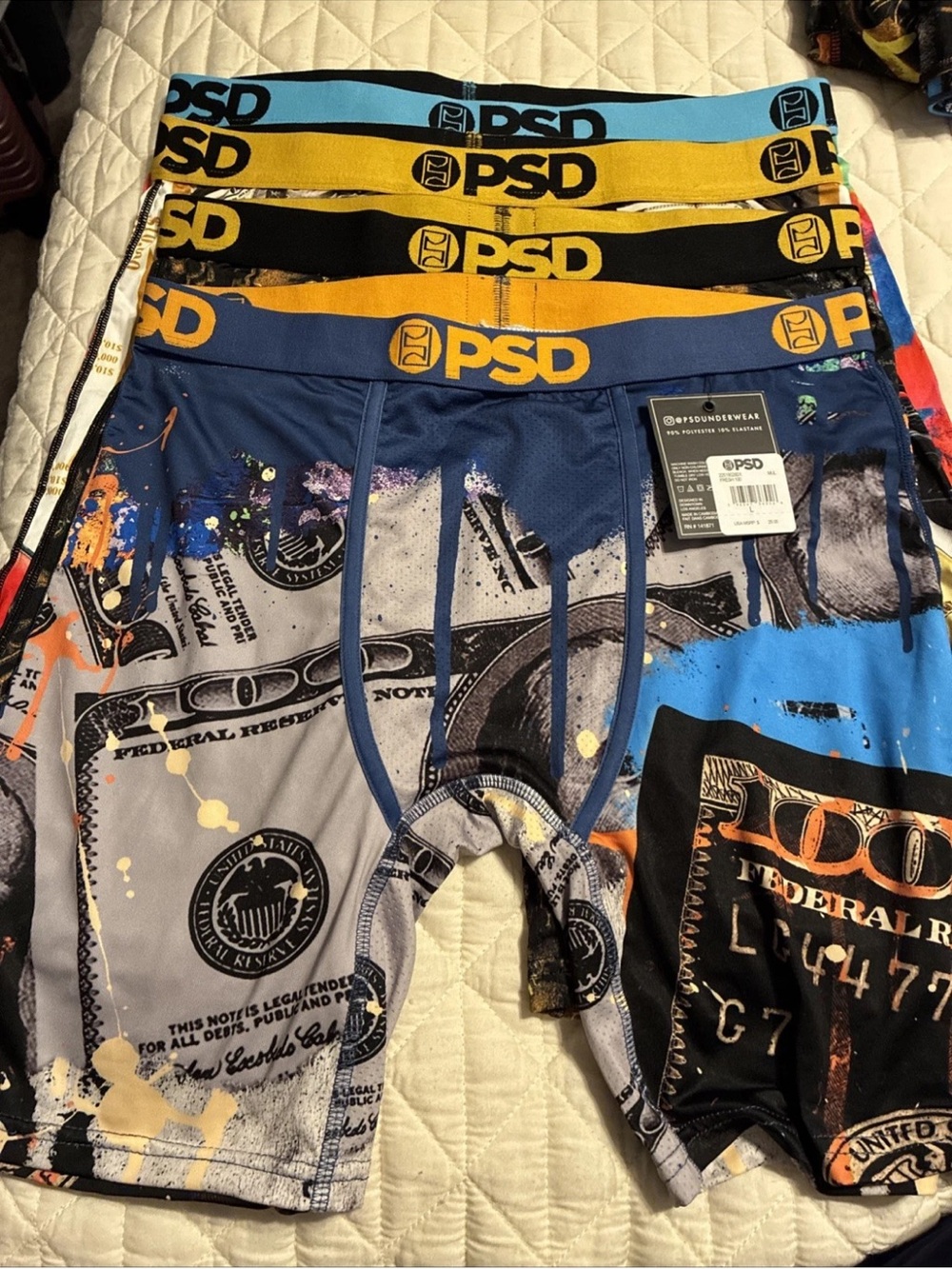 PSD mens boxer briefs lot 4 size large